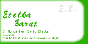 etelka barat business card